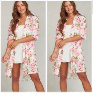 Show Me Your Mumu Brie Floral Cardigan Kimono One Size with Tie